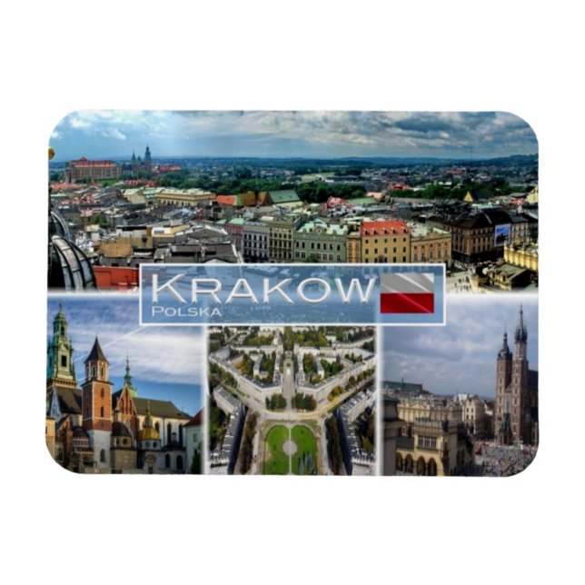 Magnet Flexible PL Pologne Polska - Cracovie - (Horizontal)