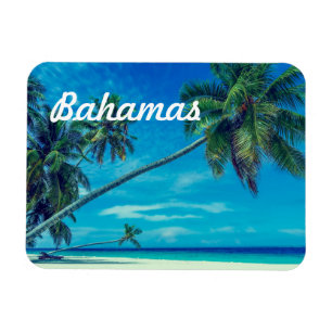 Magnet Flexible Plage blanche de Sandy avec les paumes tropicales