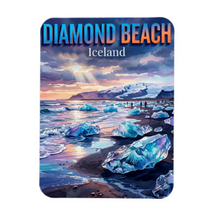 Magnet Flexible Plage de Diamant (Breiðamerkursandur) Islande