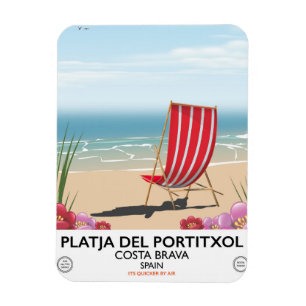 Magnet Flexible Plage de Portitxol, Costa Brava, Espagne