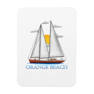 Magnet Flexible Plage d'Orange Plage Côté Nautique Voile