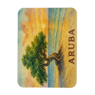 Magnet Flexible Plage Eagle Aruba Divi Tree Heure dorée