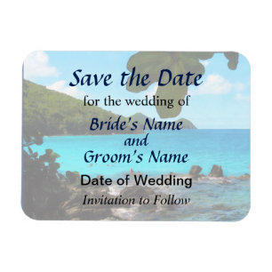 Magnet Flexible Plage paisible St. Thomas II Sauvegarder la date