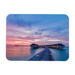 Magnet Flexible Plages tropicales Bungalows Maldives