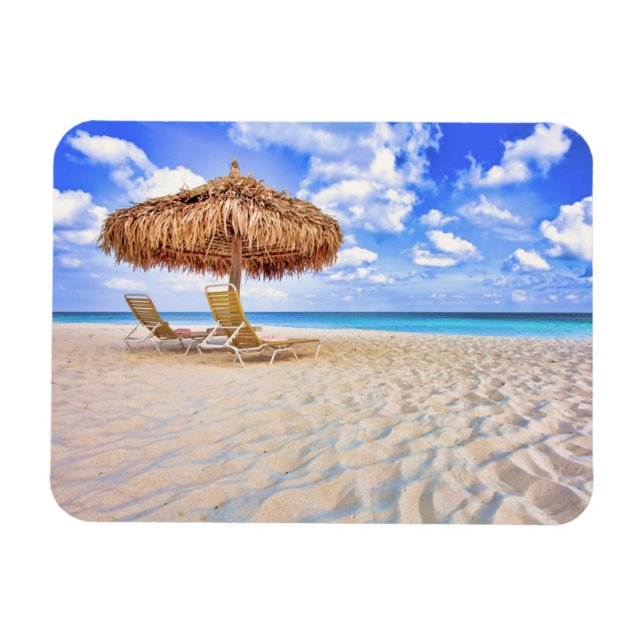 Magnet Flexible Plages tropicales | Plage de sable d'Aruba (Horizontal)