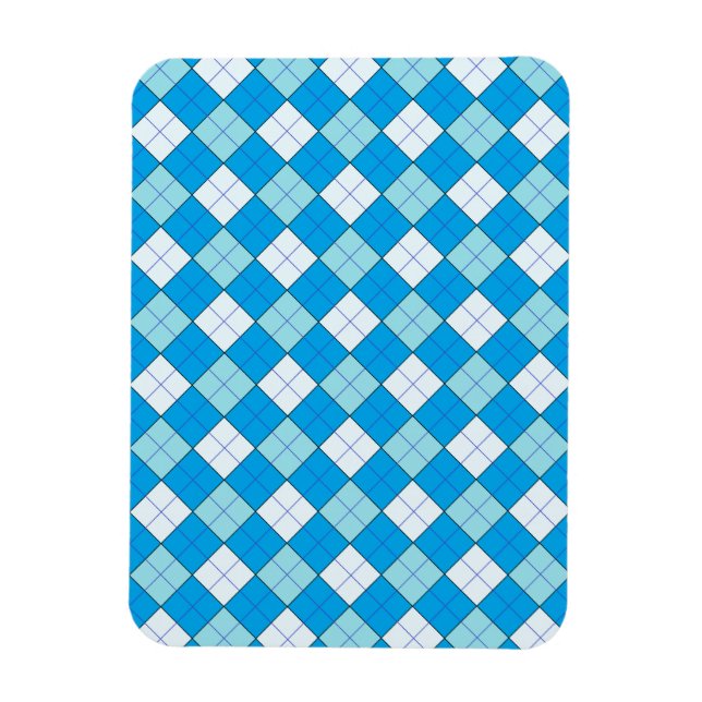 Magnet Flexible Plaid bleu (Vertical)