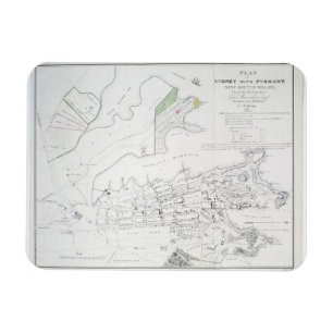 Magnet Flexible Plan de Sydney avec Pyrmont, Nouvelle-Galles du