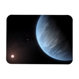 Magnet Flexible Planète K2-18b, Étoile Hôte Et Planète Accompagnan