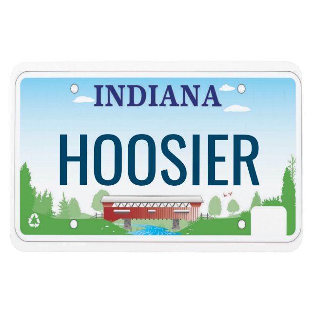 Magnet Flexible Plaque de licence Indiana flexible (Horizontal)