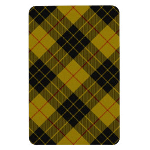 Magnet Flexible Plaque noire jaune tartan MacLeod