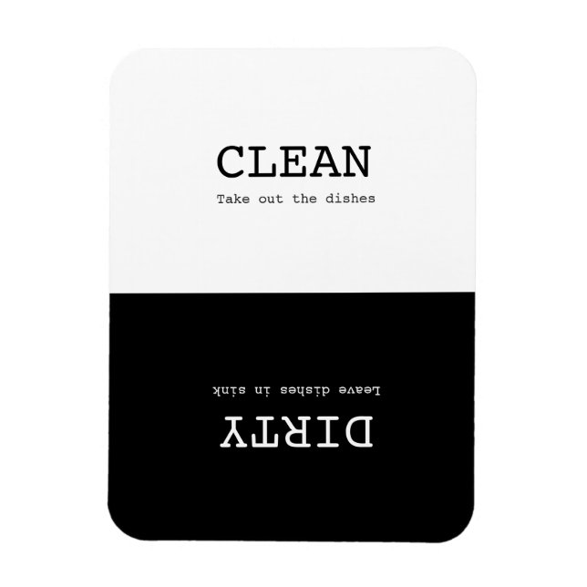 Magnet Flexible Plats salés minimaux propres rappelant le blanc no (Vertical)