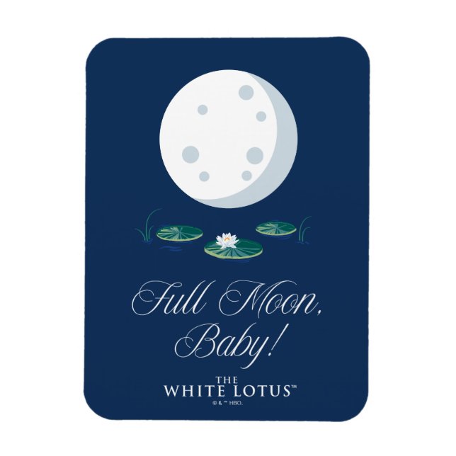 Magnet Flexible Pleine lune, Bébé ! - Le Lotus Blanc (Vertical)