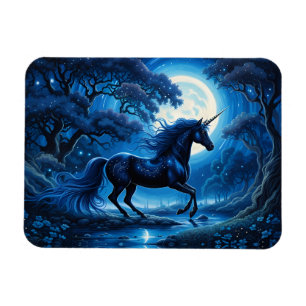 Magnet Flexible Pleine lune d'Imaginaire de licorne noire