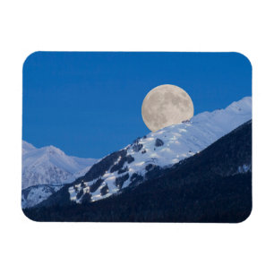 Magnet Flexible Pleine lune sur la station de ski Alyeska, Alaska