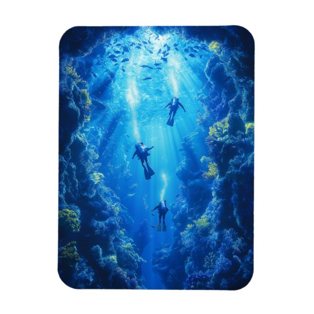 Magnet Flexible Plongée Sous-Marine, Scène Sous-Marine (Vertical)