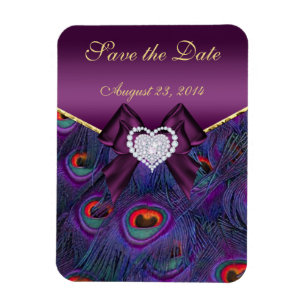 Magnet Flexible Plum Peacock Enregistrer la date