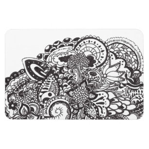 Magnet Flexible plume Abstrait et doodle d'encre