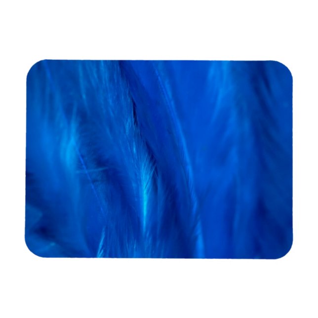 Magnet Flexible Plumes bleu ciel et vers le bas (Horizontal)