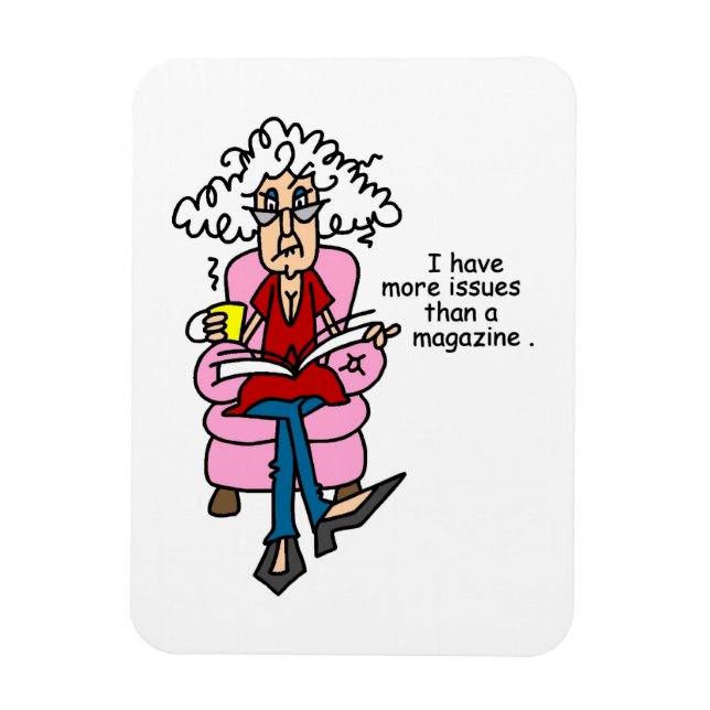 Magnet Flexible Plus de numéros qu'un Humour de magazine (Vertical)