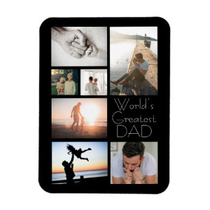 Magnet Flexible Plus grand papa Famille Enfant 7 Photo Collage