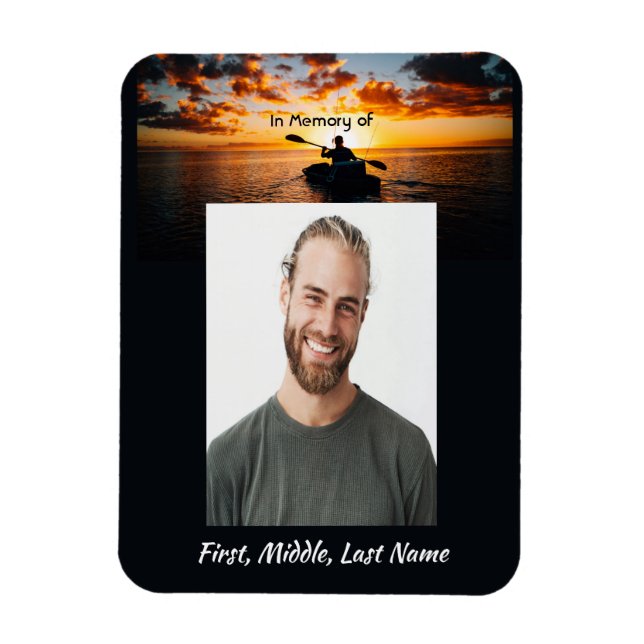 Magnet Flexible Poche Memorial Keepsaké Kayaking Sport (Vertical)