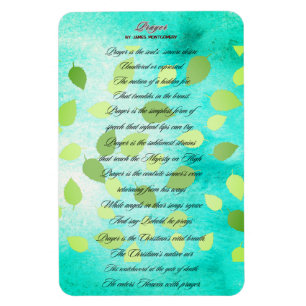 Magnet Flexible Poème de prière de James Montgomery