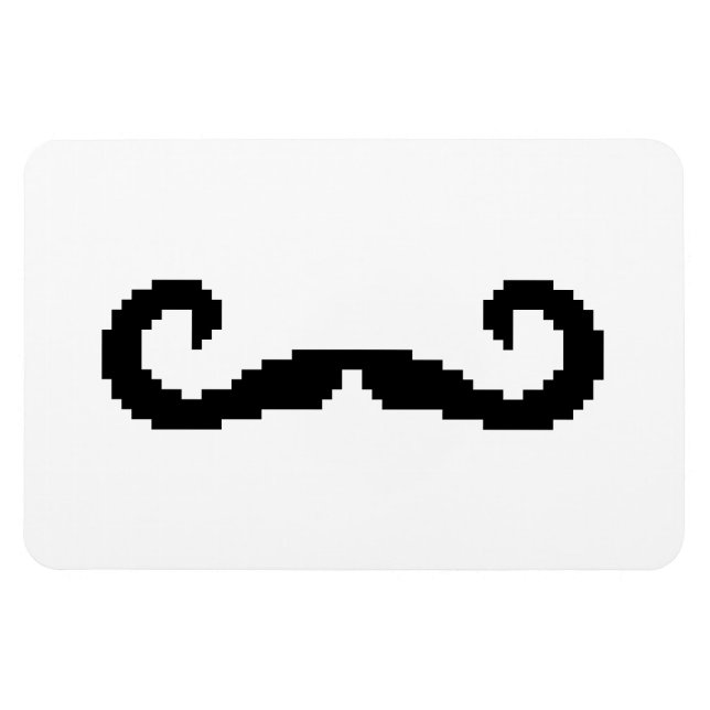 Magnet Flexible Poignée de 8 bits Pixel Moustache (Horizontal)
