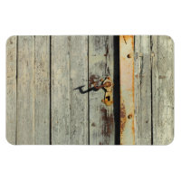 Poignée patinée de porte rouillée