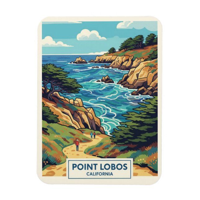 Magnet Flexible Point Lobos Voyage en Californie (Vertical)