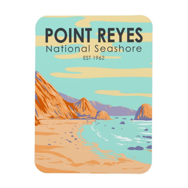Magnet Flexible Point Reyes National Seashore Vintage (Vertical)