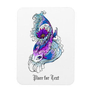 Magnet Flexible Poissons pourpres japonais orientaux frais de Koi