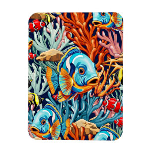 Magnet Flexible Poissons Tropicaux Couleurs Été Vibes