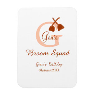 Magnet Flexible Poitrine Brown Squad Anniversaire Nom de la pêche