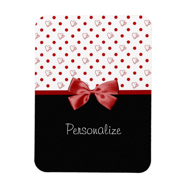 Magnet Flexible Poitrine rouge et noir poitrine avec nom (Vertical)