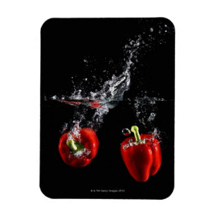 Magnet Flexible poivre rouge éclaboussant dans l'eau