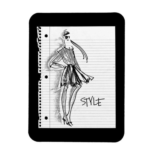 Magnet Flexible Pomme sauvage | Icône Style - Croquis moderne (Vertical)
