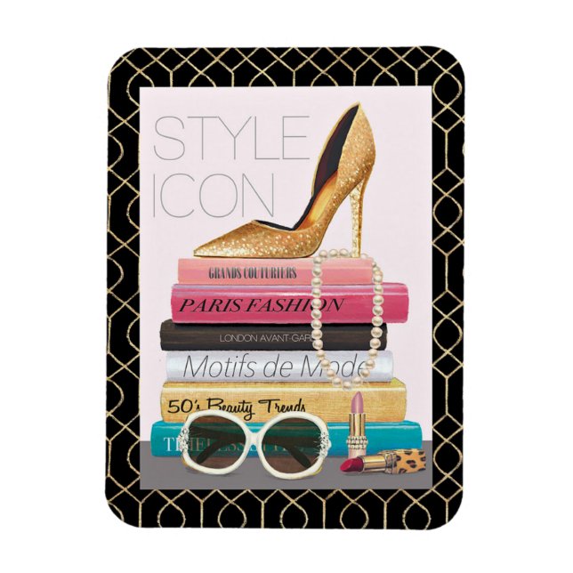 Magnet Flexible Pomme sauvage | Icône Style - Gold Stiletto (Vertical)