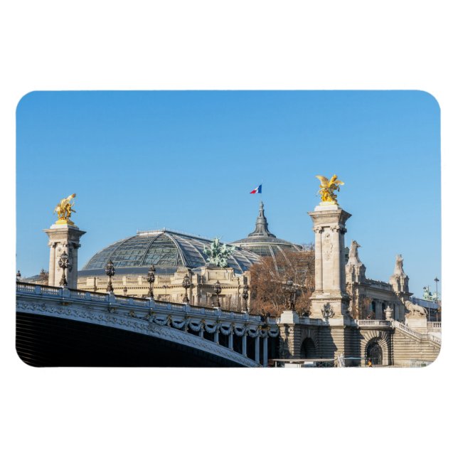 Magnet Flexible Pont Alexandre III et Grand Palais par une journée (Horizontal)