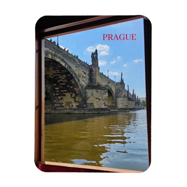 Magnet Flexible Pont Charles de Prague aimant de vue encadrée (Vertical)