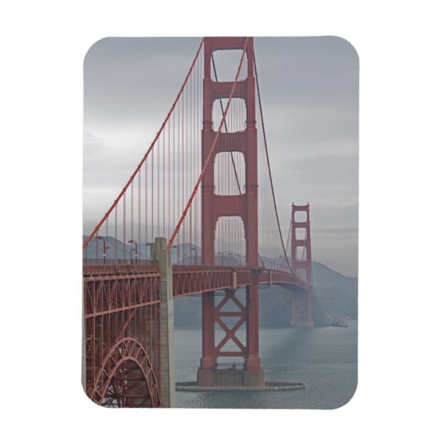 Magnet Flexible Pont de porte d'or dans la brume. (Vertical)