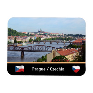Magnet Flexible Pont de Prague, Château et Rivières / Républiqu