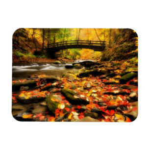 Magnet Flexible Pont en bois et crique dans l'automne