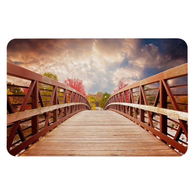Magnet Flexible Pont rustique en bois dans le pays (Horizontal)