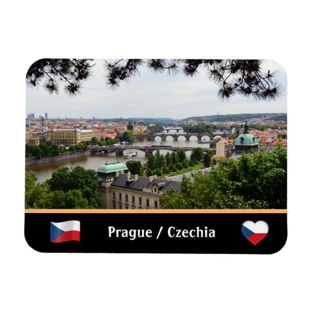 Magnet Flexible Ponts Prague et Vltava /Czechia (Horizontal)