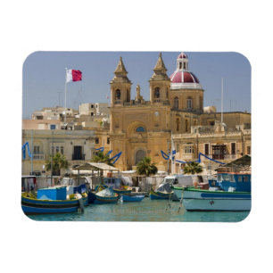 Magnet Flexible Port de Marsaxlokk sur l'île méditerranéenne