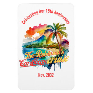Magnet Flexible Porte de CROISIÈRE CARAÏBES personnalisée   Conser
