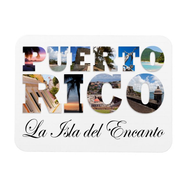 Magnet Flexible Porto Rico La Isla Del Encanto (Horizontal)