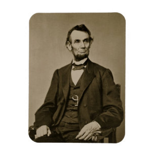 Magnet Flexible Portrait d'Abraham Lincoln (1809-65) (photo b/w)