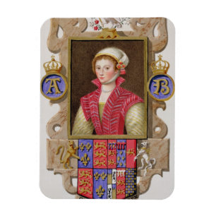 Magnet Flexible Portrait de 1507-36) 2èmes reines d'Anne Boleyn