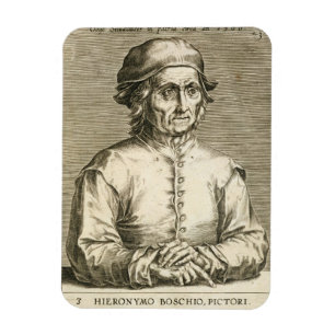Magnet Flexible Portrait de Hieronymus Bosch (c.1450-1516) plaque